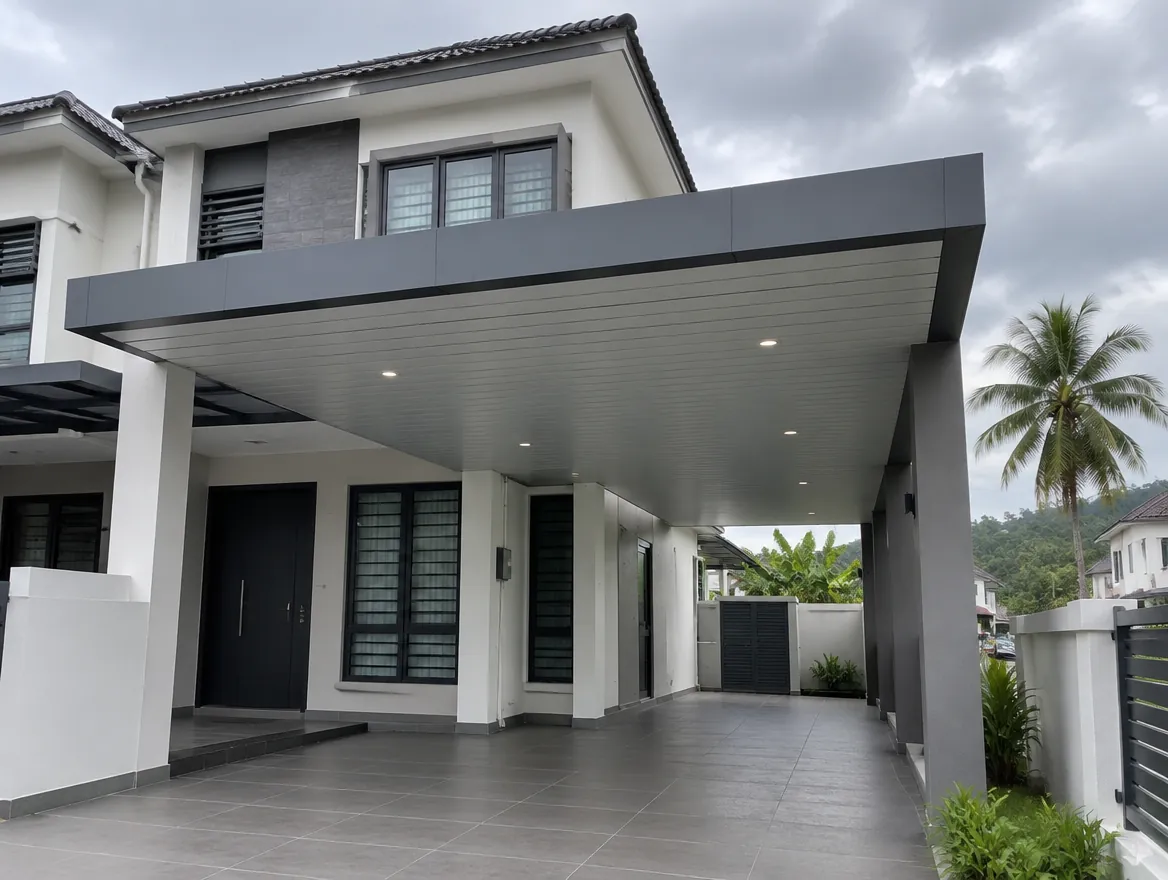 ACP awning in Kuala Lumpur by Eave Designs